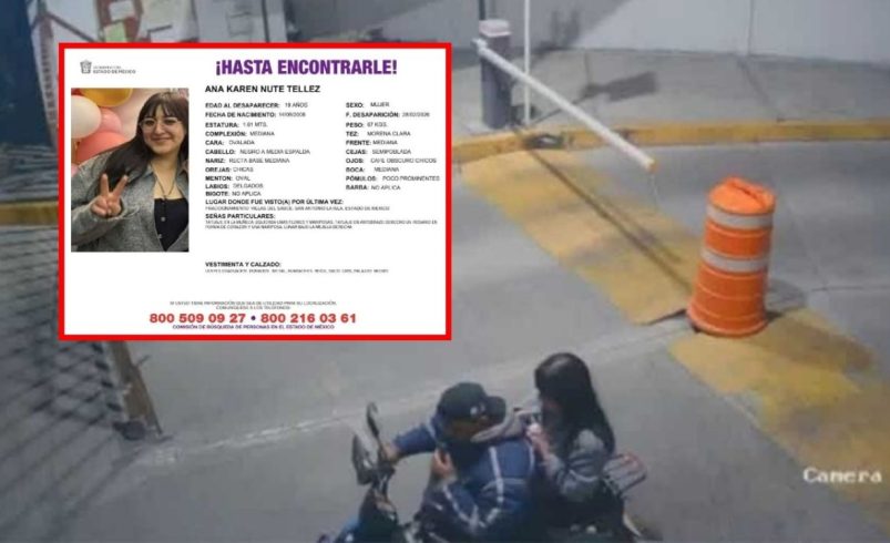 Desaparece Ana Karen Nute, fue vista por última vez al subir a una moto de aplicación en Edomex