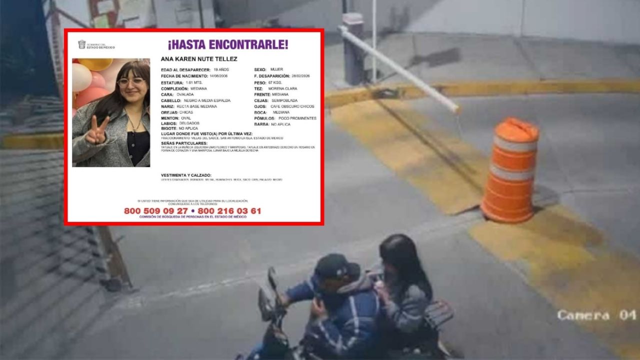 Desaparece Ana Karen Nute, fue vista por última vez al subir a una moto de aplicación en Edomex