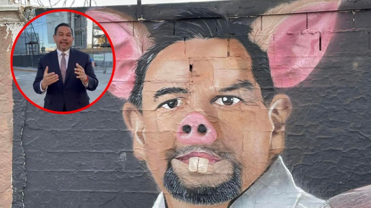 Alcalde de Juárez condena mural con su rostro: "libertad de expresión tiene límites"