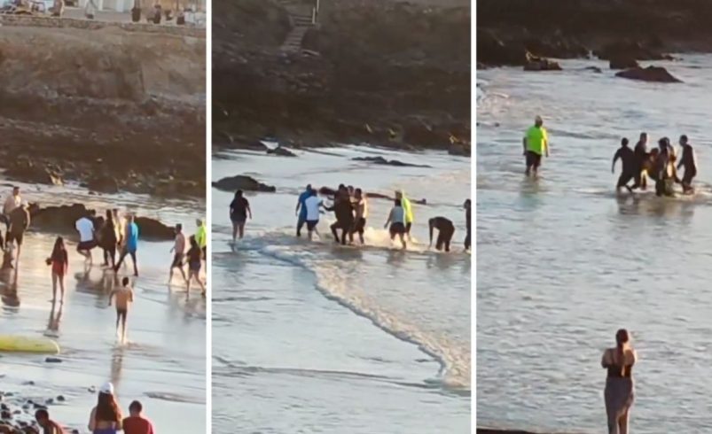 Hombre sacrifica su vida por salvar a cuatro niños que eran arrastrados por el mar | VIDEO