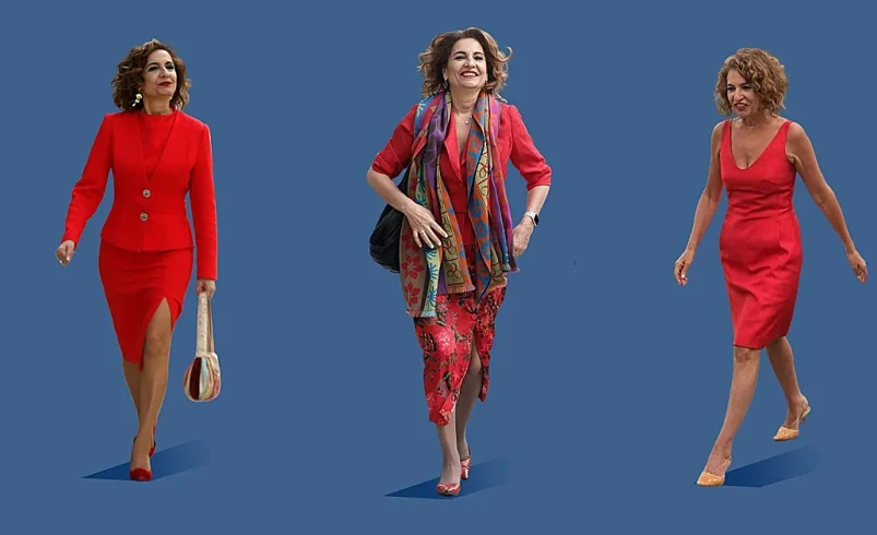 Los 'outfits' ñoños, anacrónicos y de colorín colorado de María Jesús Montero necesitan mejorar