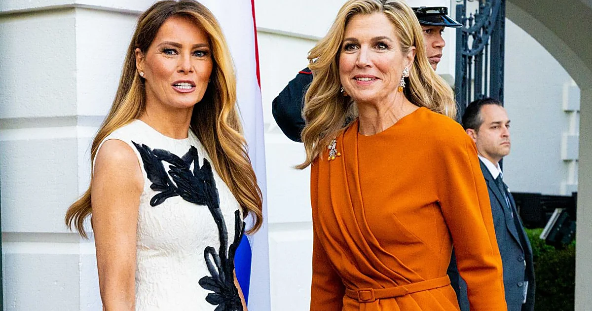 Melania Trump y Máxima de Holanda, duelo de colores en la Casa Blanca