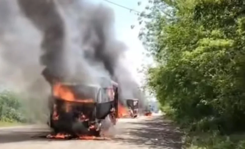 Bloqueos y quema de camiones en Veracruz paralizan la Huasteca; FNLS exige liberación de Higinio Bustos